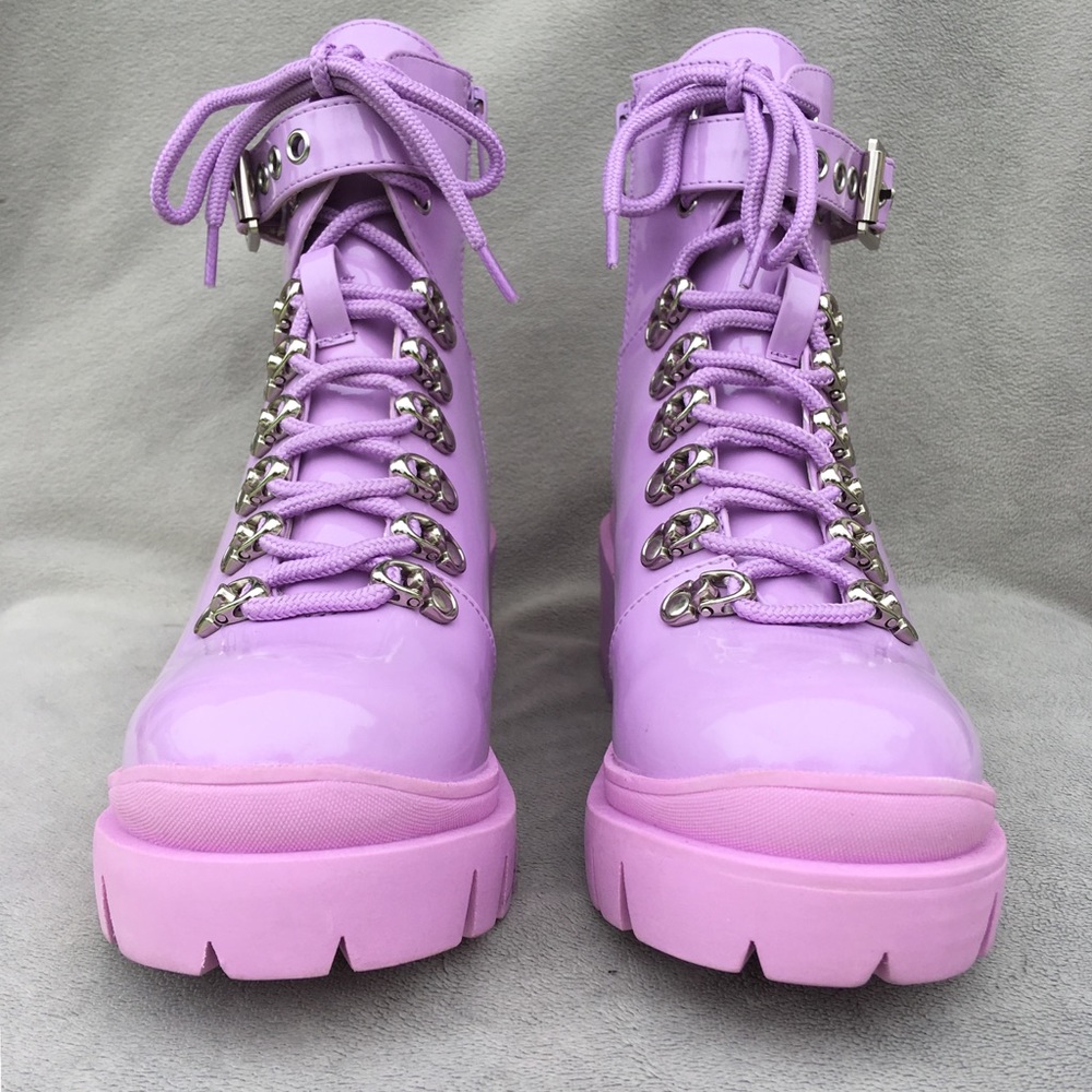 Jeffrey Campbell Czech Boots Lilac Purple 6.5 - Picture 7 of 8